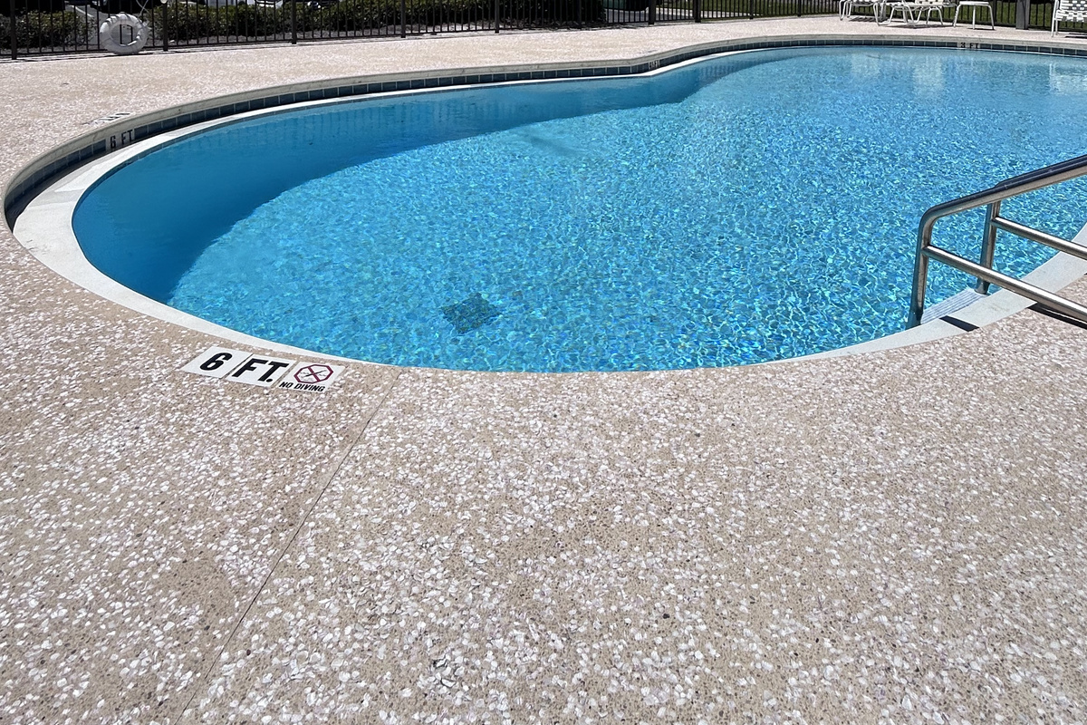 Close acess to community pool. Available year round though not heated. 