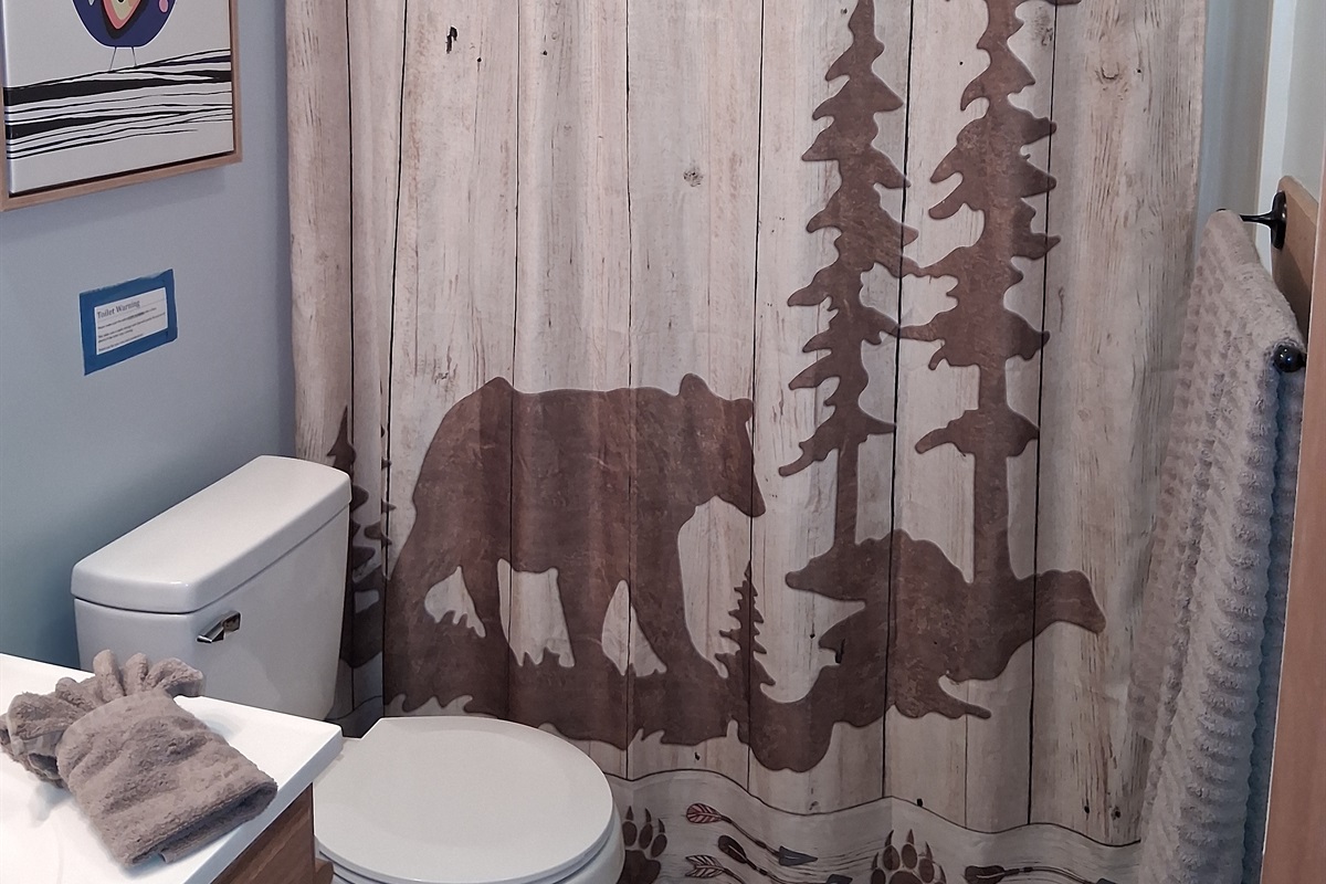 Full bathroom (shower has great pressure and lots of hot water!)