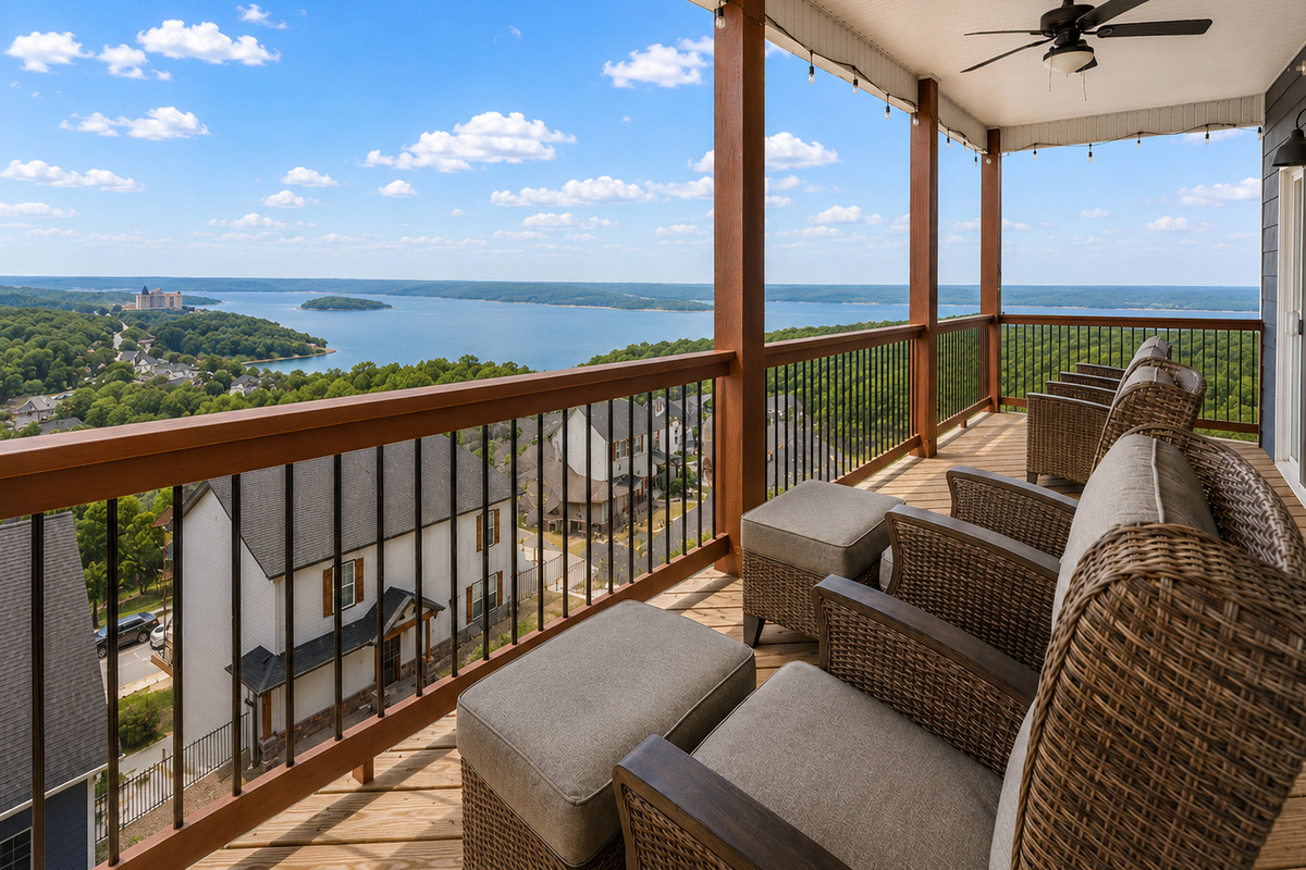 Start every morning with panoramic Table Rock Lake views.