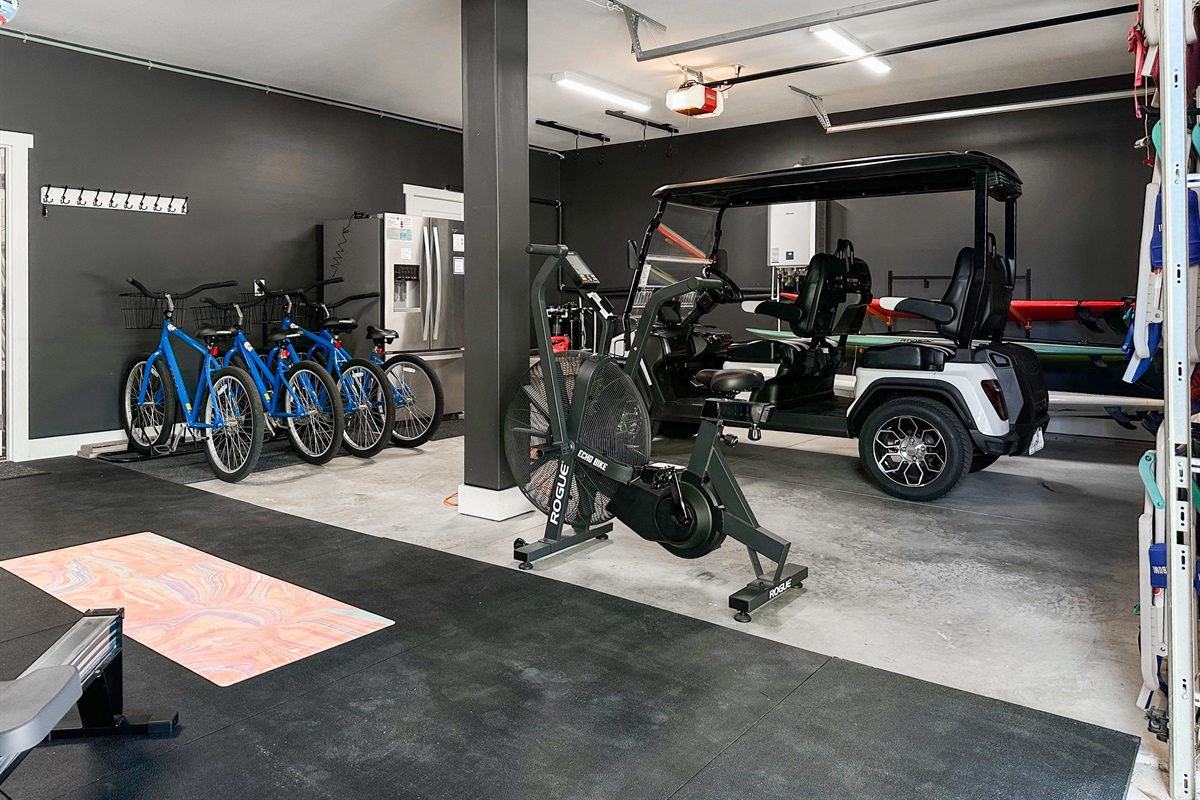 As well as the beach gear, paddleboards and bikes.