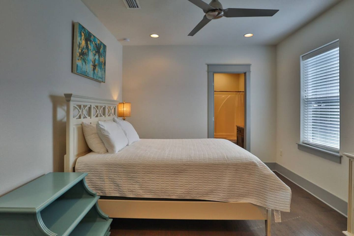 Bedroom 2 with queen bed and ensuite bathroom

