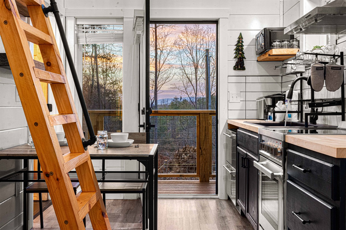 Sunset views from the kitchen table