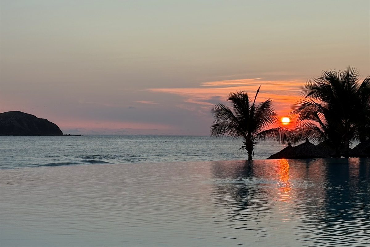 Infinity pool sunset