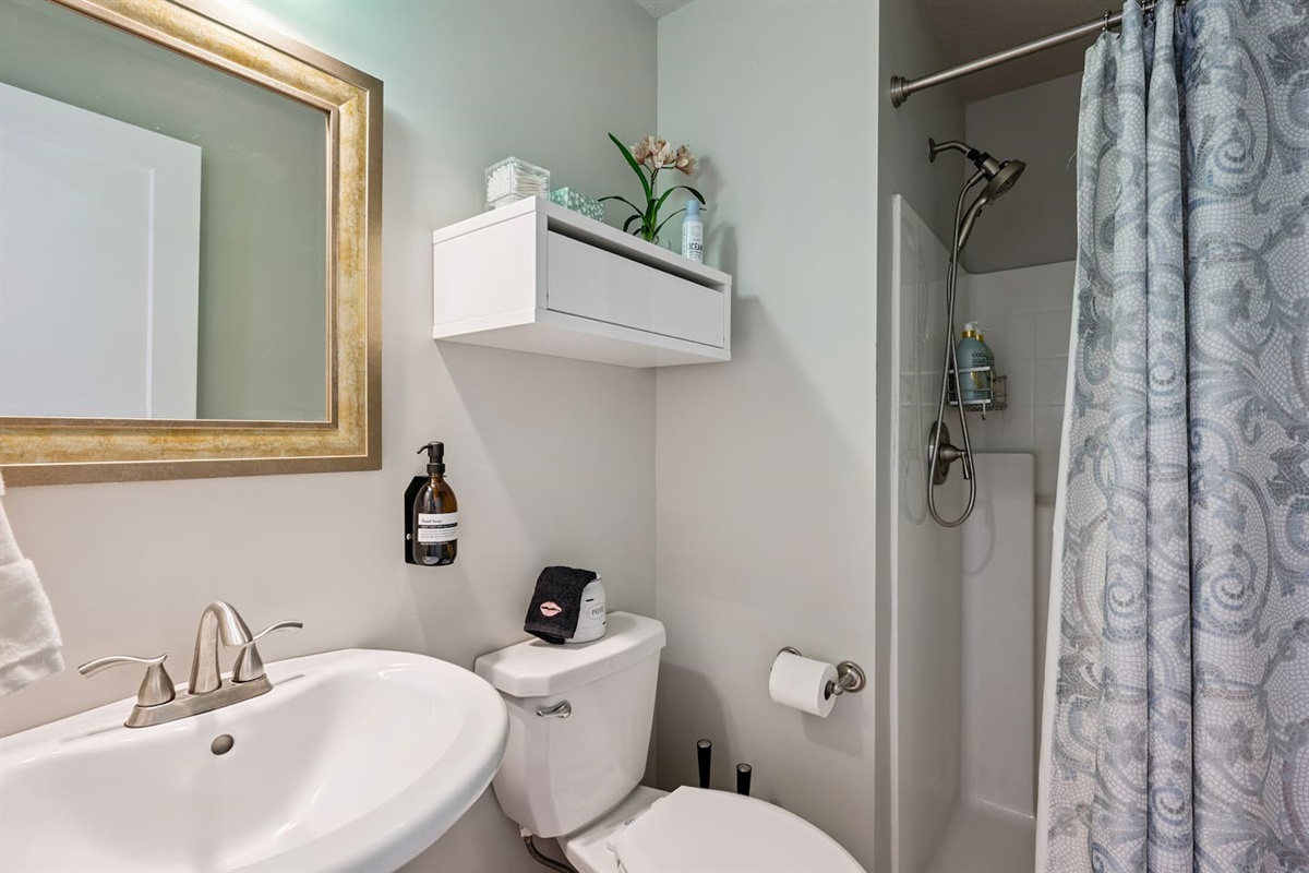 Bathroom with walk-in shower