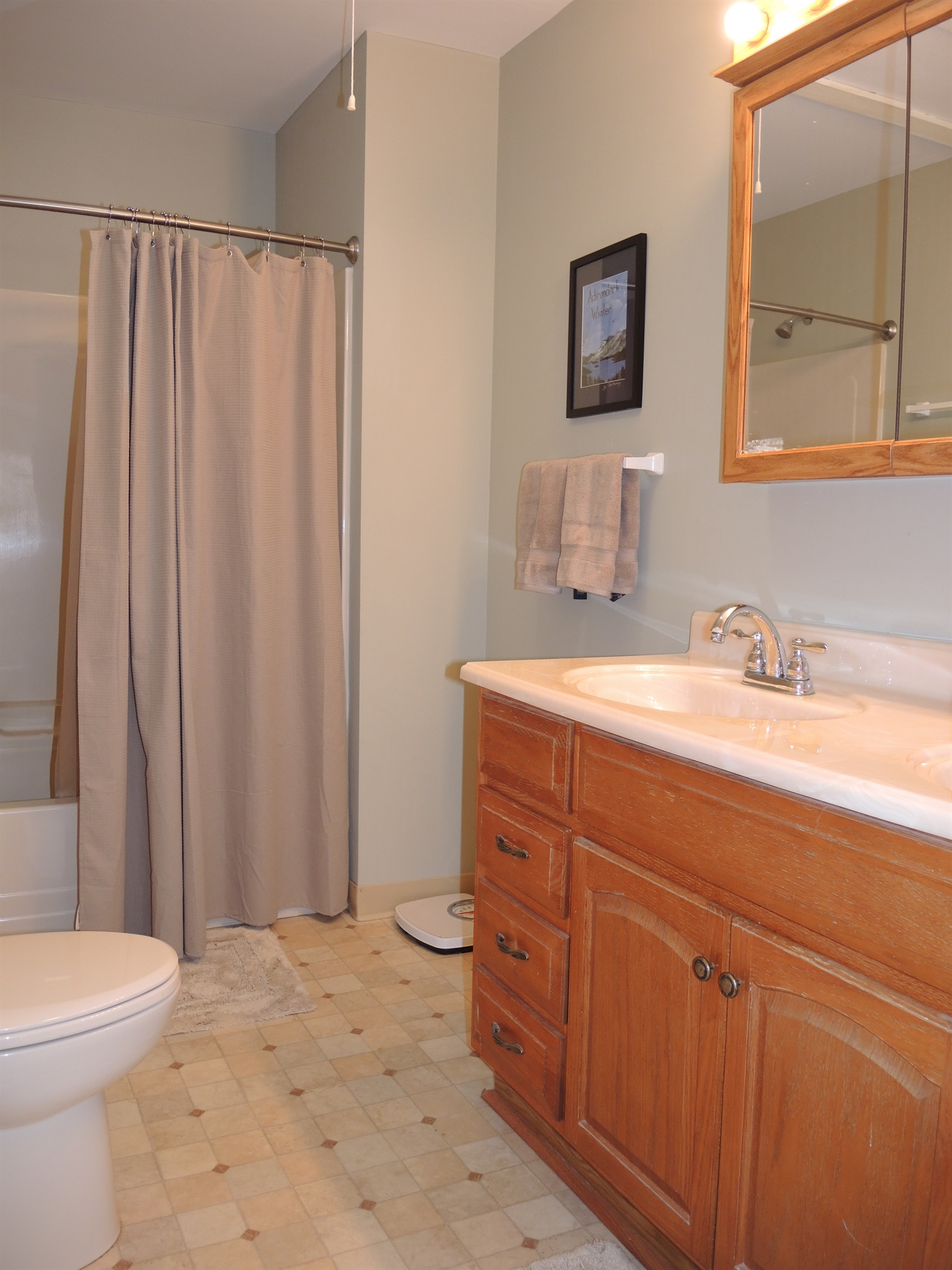 Queen Master bath ensuite w/ tub/shower