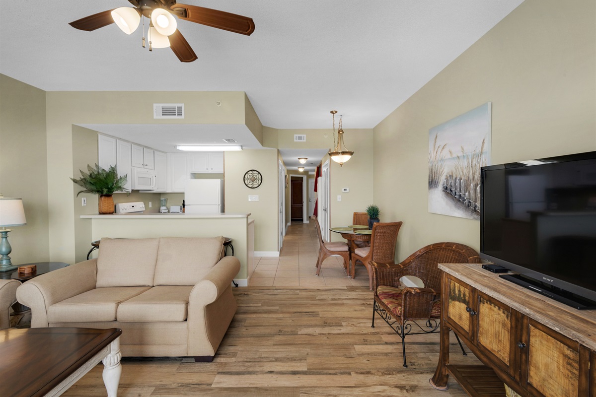Living Room - Hardwood Tile Floors