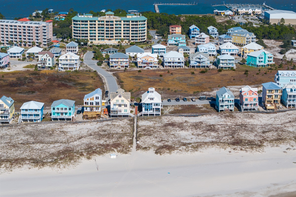 The beach is just steps away