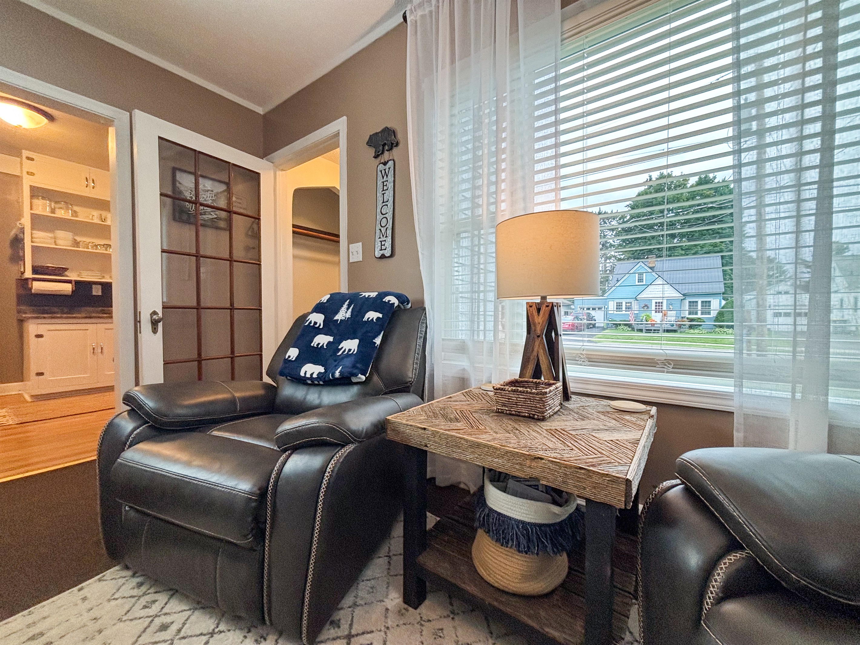 Elegant and cozy—relax in this stylish living space after a day of adventure.