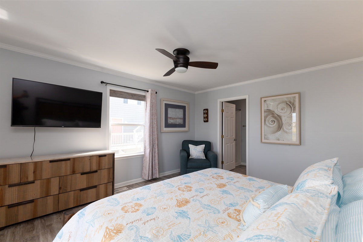 This bedroom is a perfect blend of comfort and decor