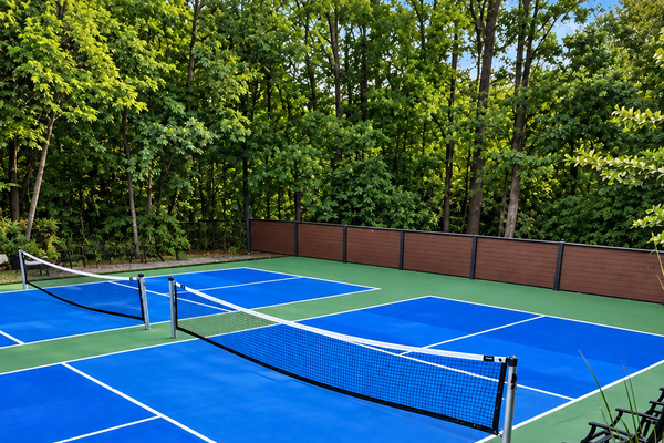 Guests have use of the community pickle ball. Just bring your paddle and balls!