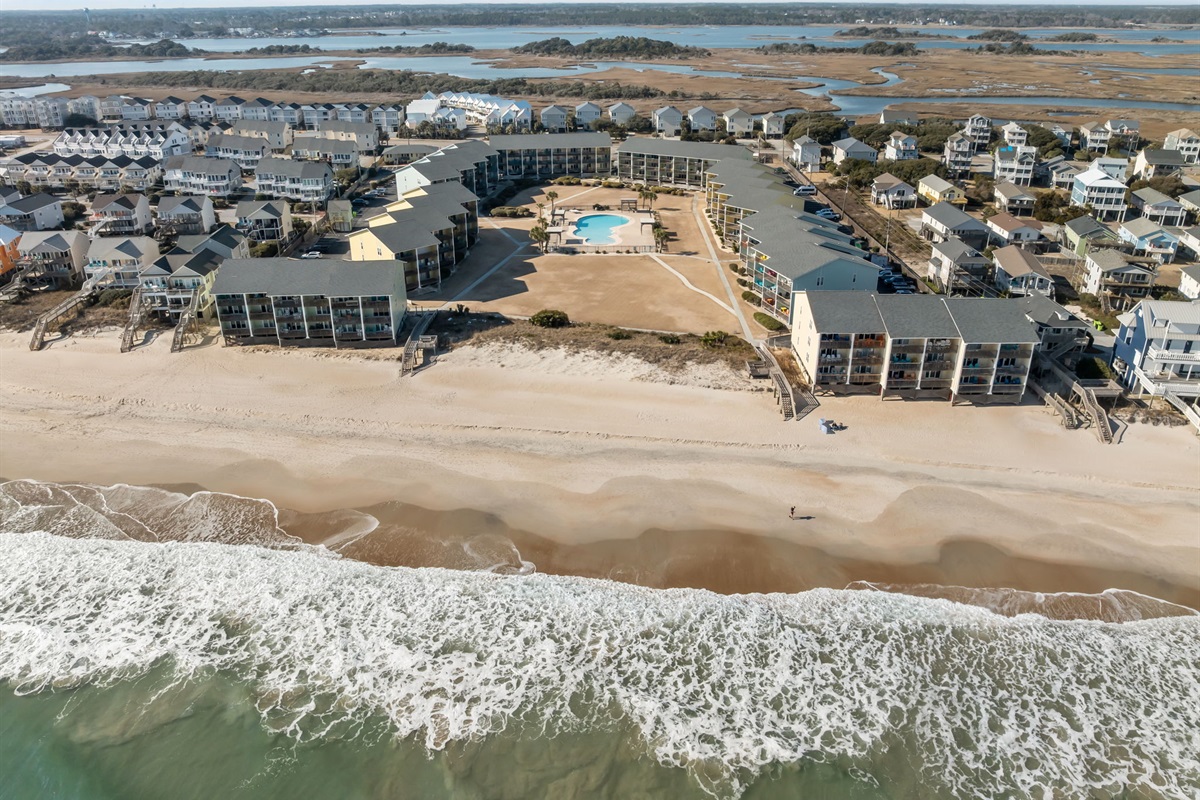Aerial coastal view
