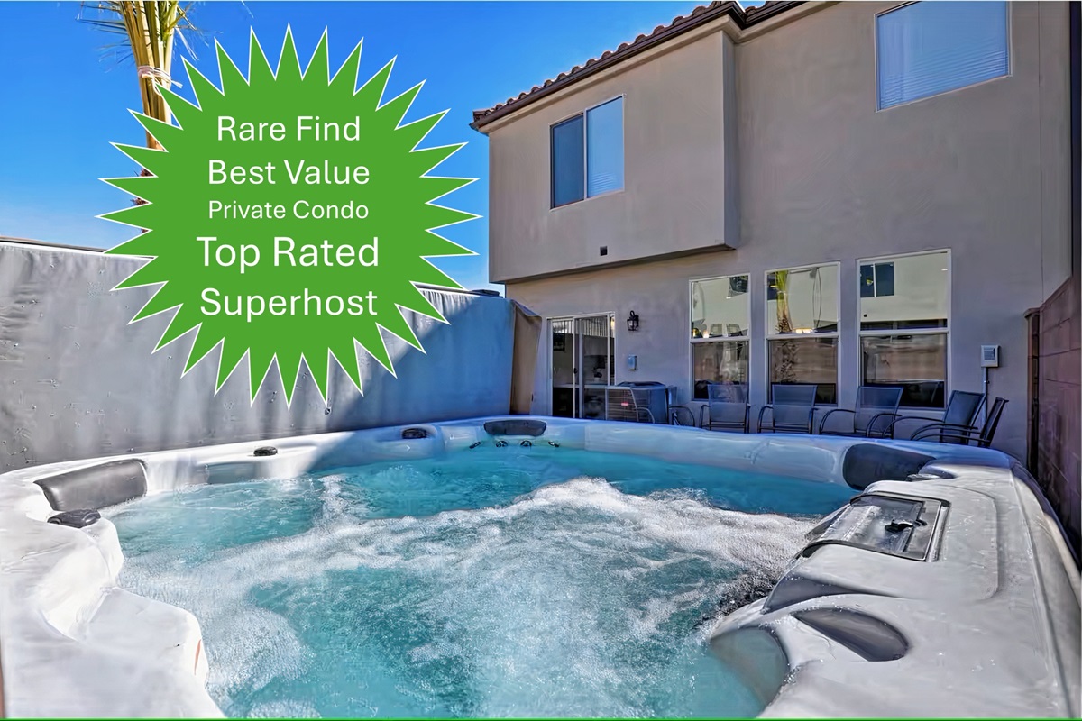 Perfect after a long day, enjoy our private hot tub.