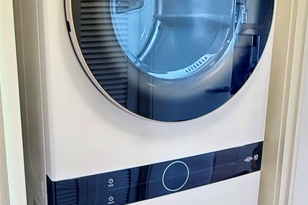 In-unit washer and dryer for convenient, full-size laundry during your stay.
