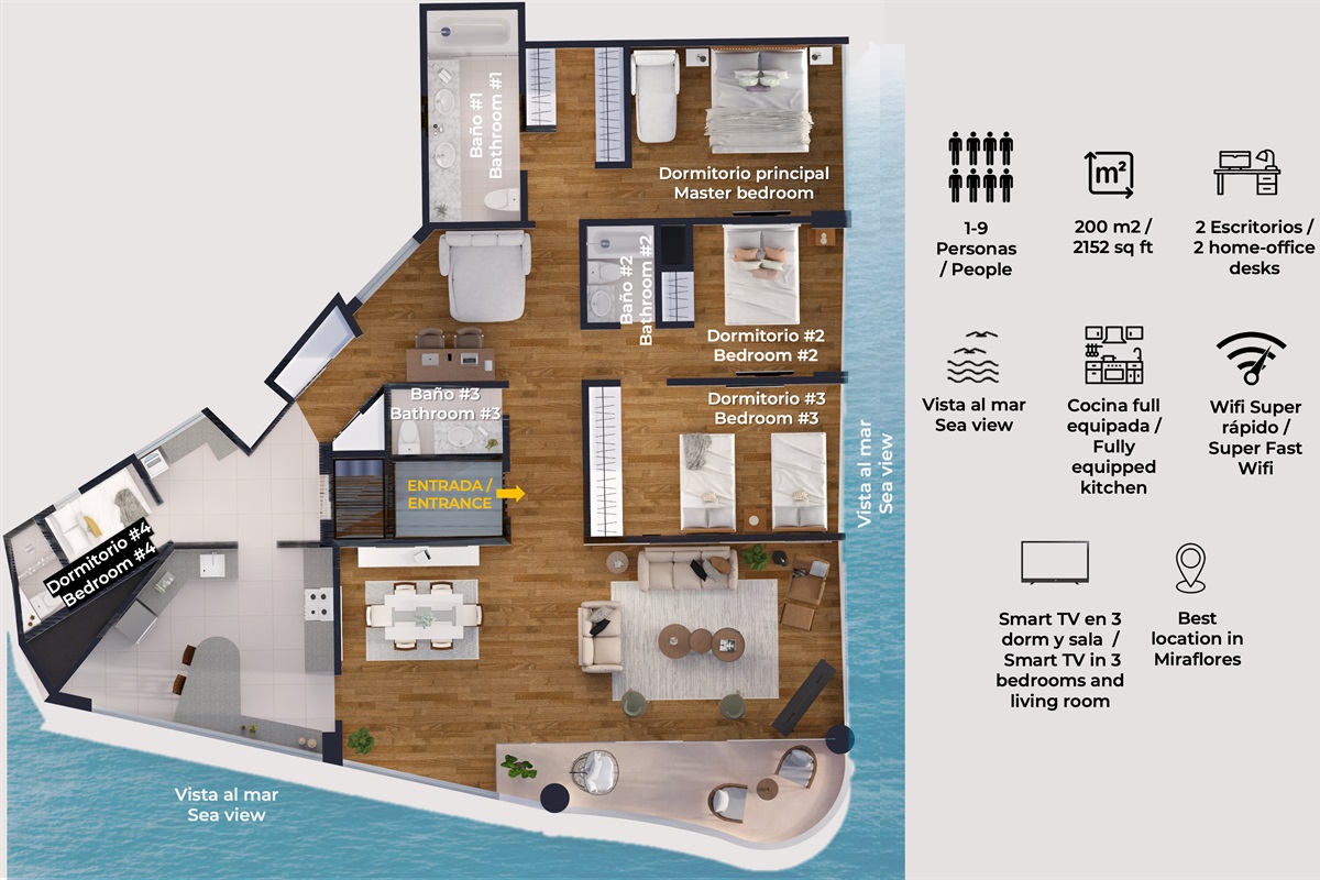 Floor plan / Plano del departamento