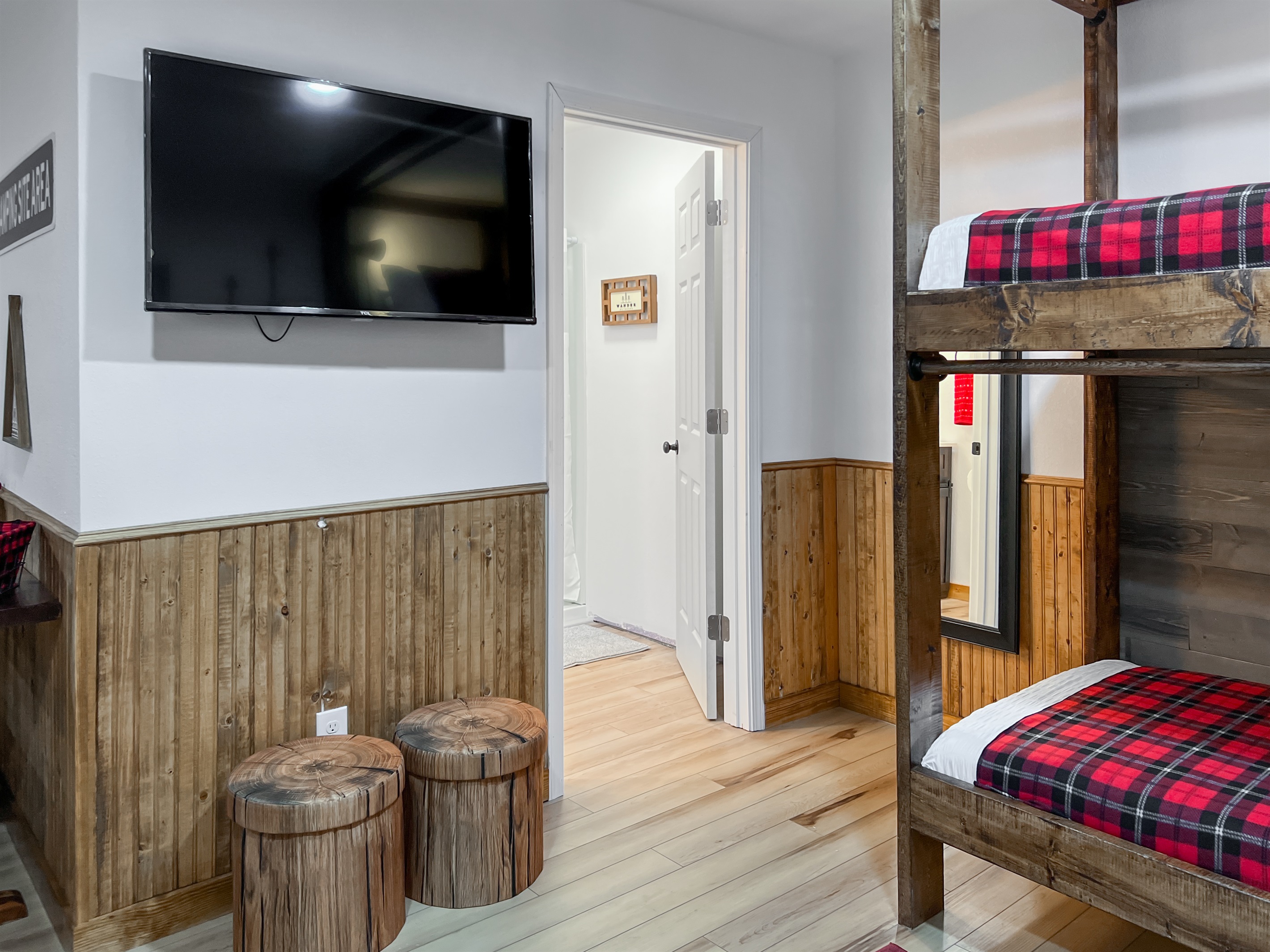 Bunk Room TV / Bathroom