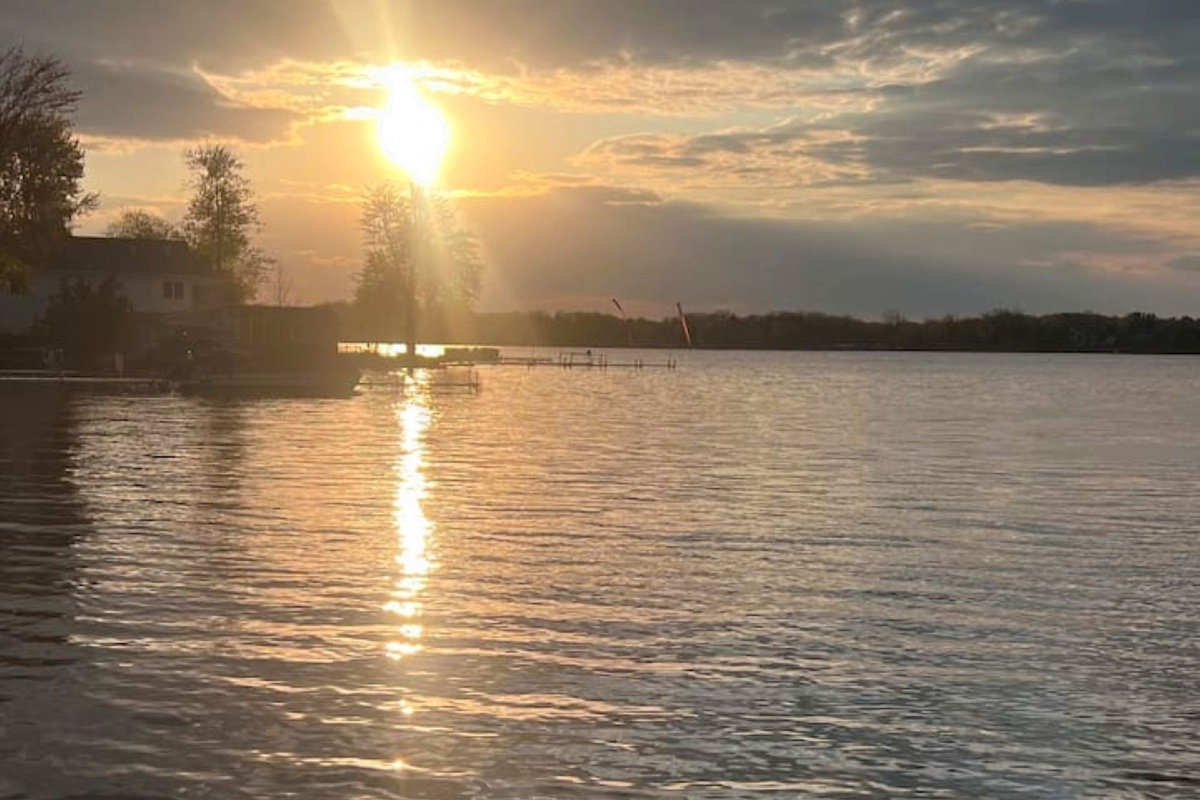 Evening lake view from the Dock. 