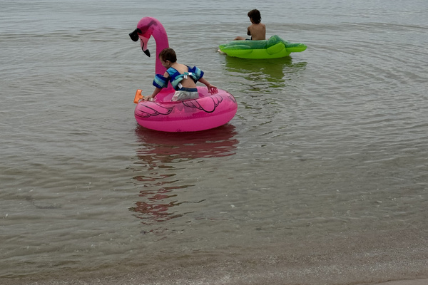 Fun in the water. (Floatables were a guests)