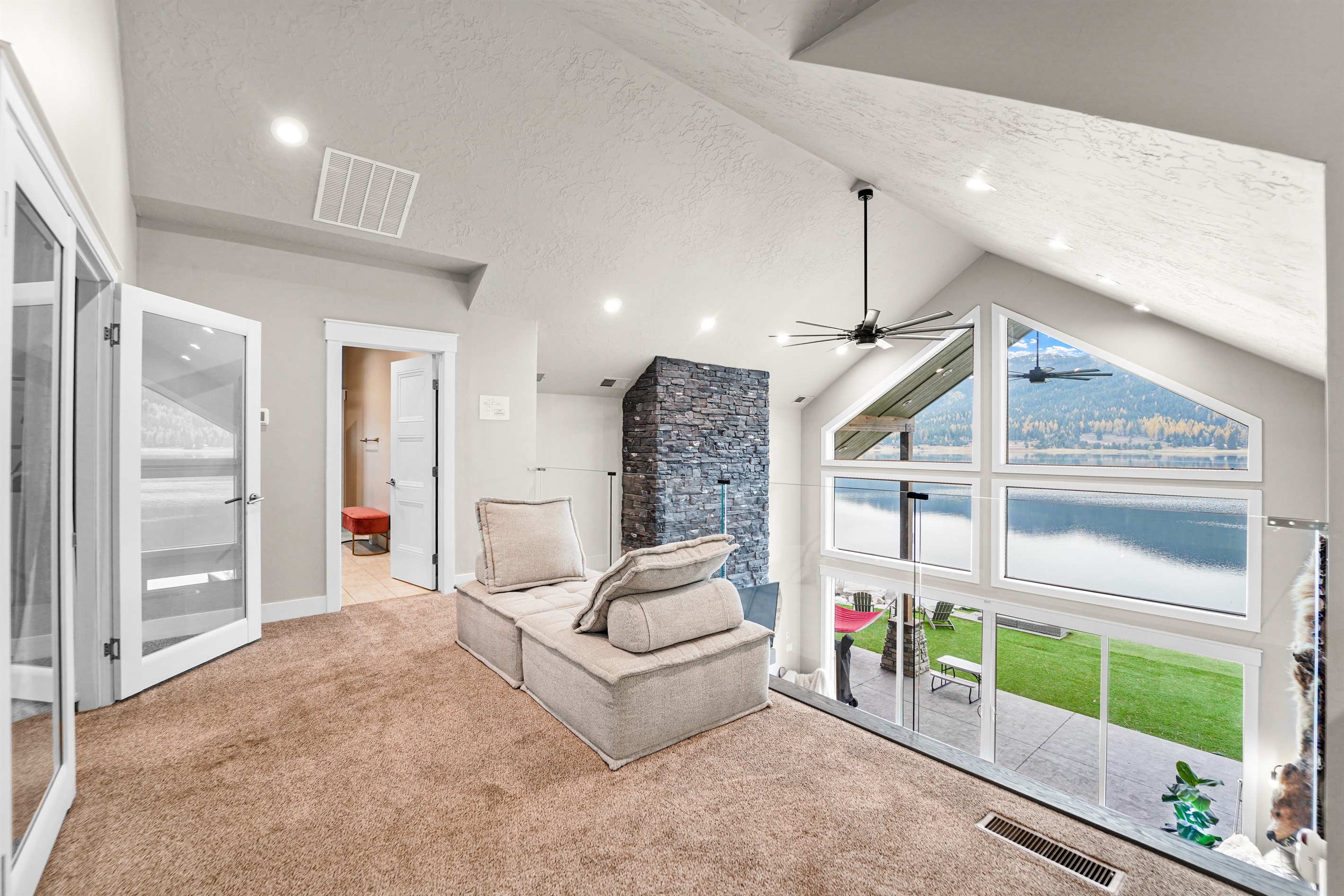 Gaze out at endless views from your cozy loft haven.