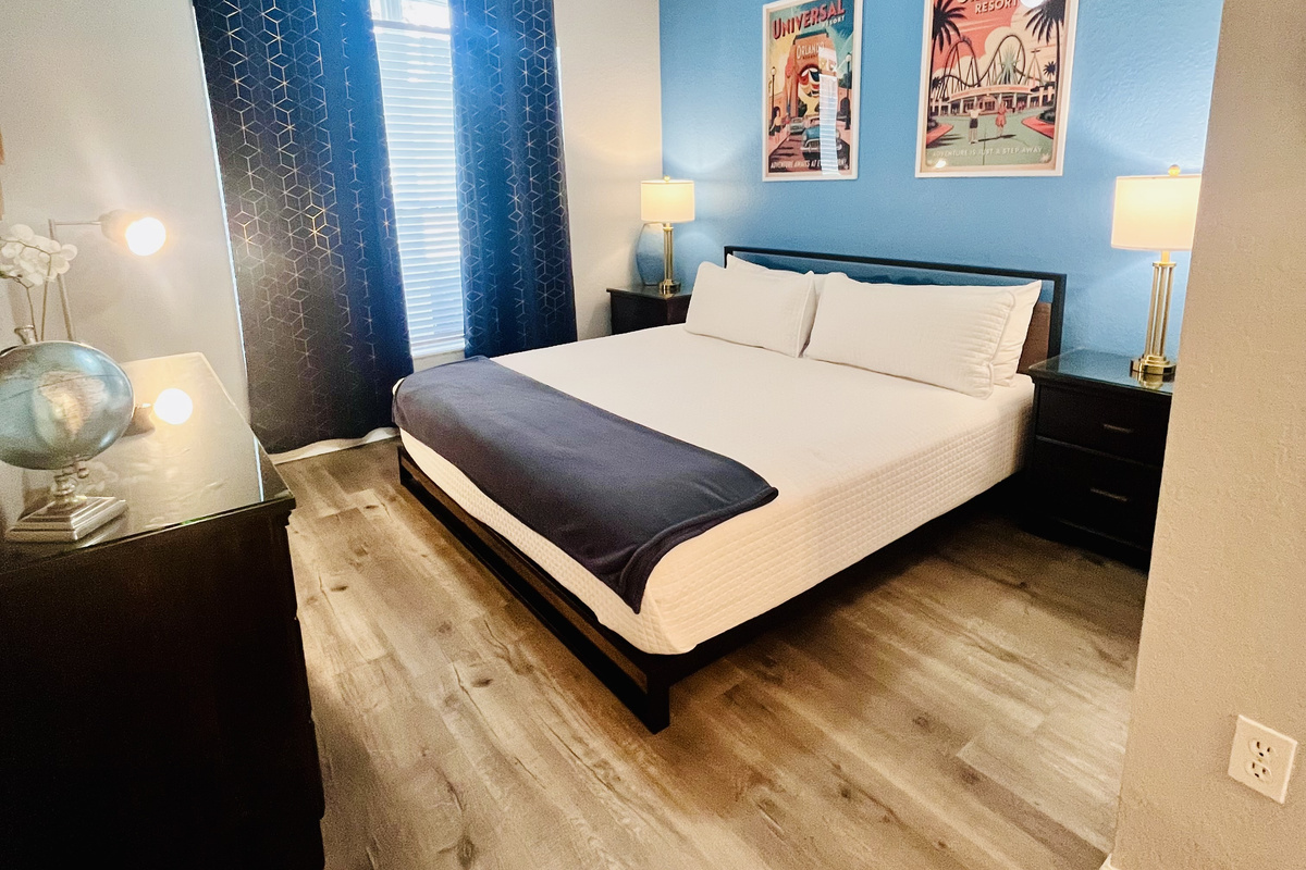 King Universal themed front master bedroom