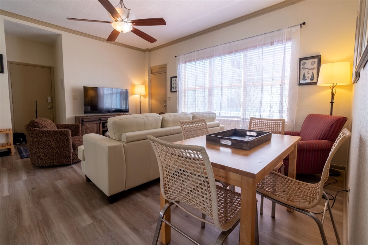 Dining area for your snacks