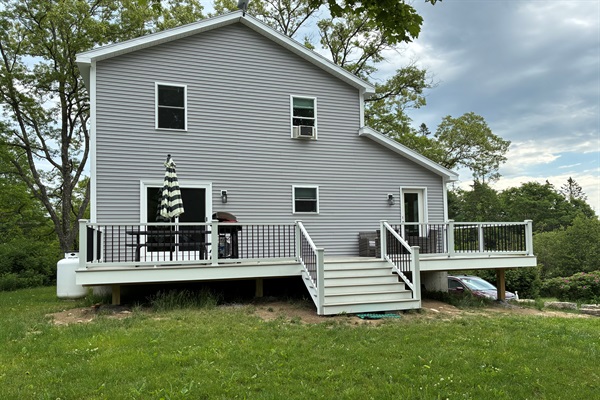 Backyard with deck