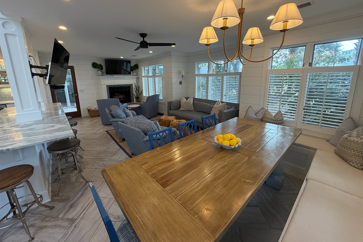 Dining and living area