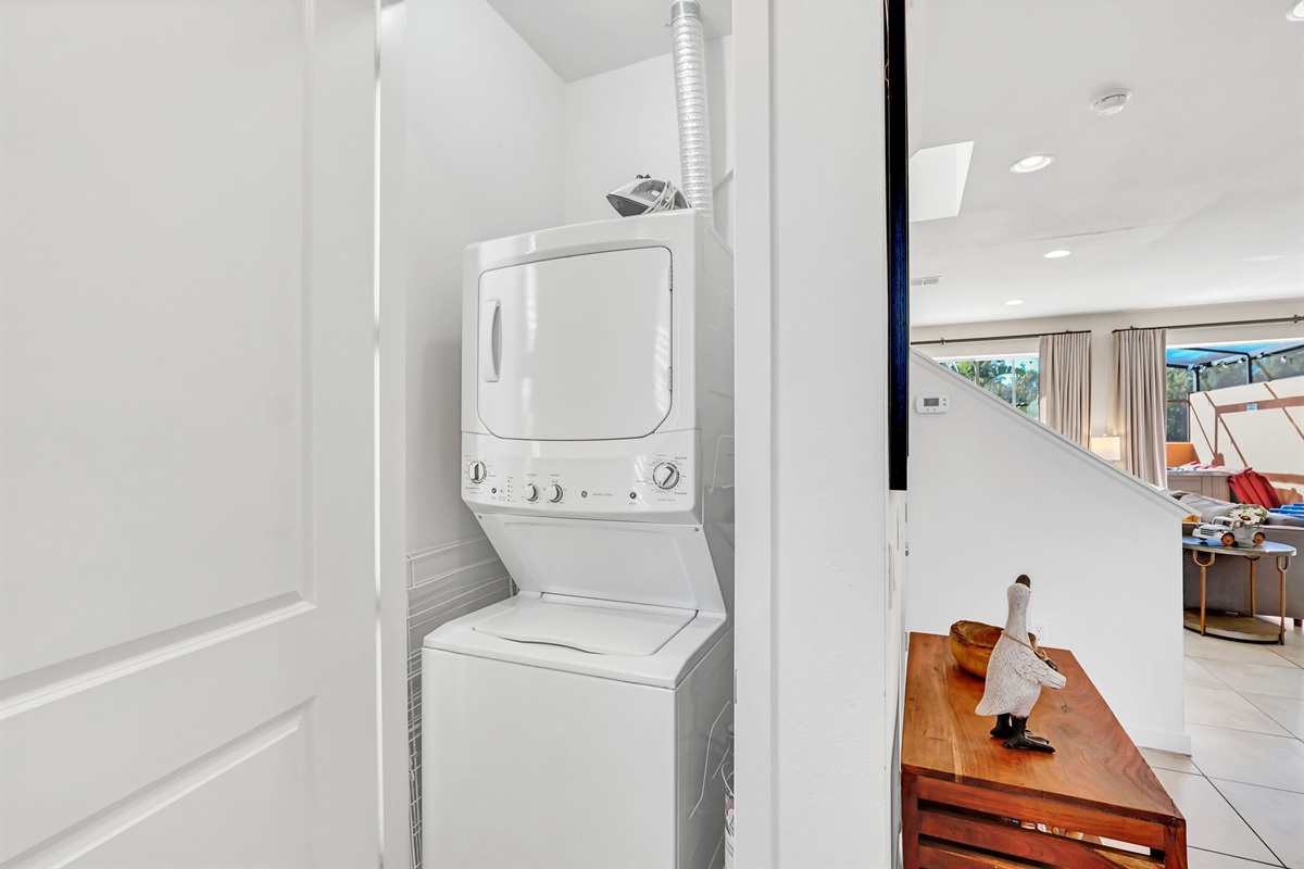 Private, on-site laundry