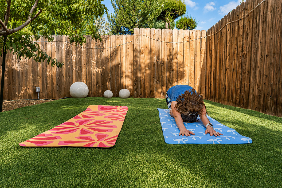 {Yoga Lawn} Stretch, practice yoga or enjoy a quiet morning outside on the private turf lawn.