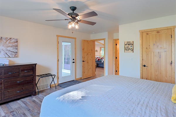 Private deck access from the bedroom