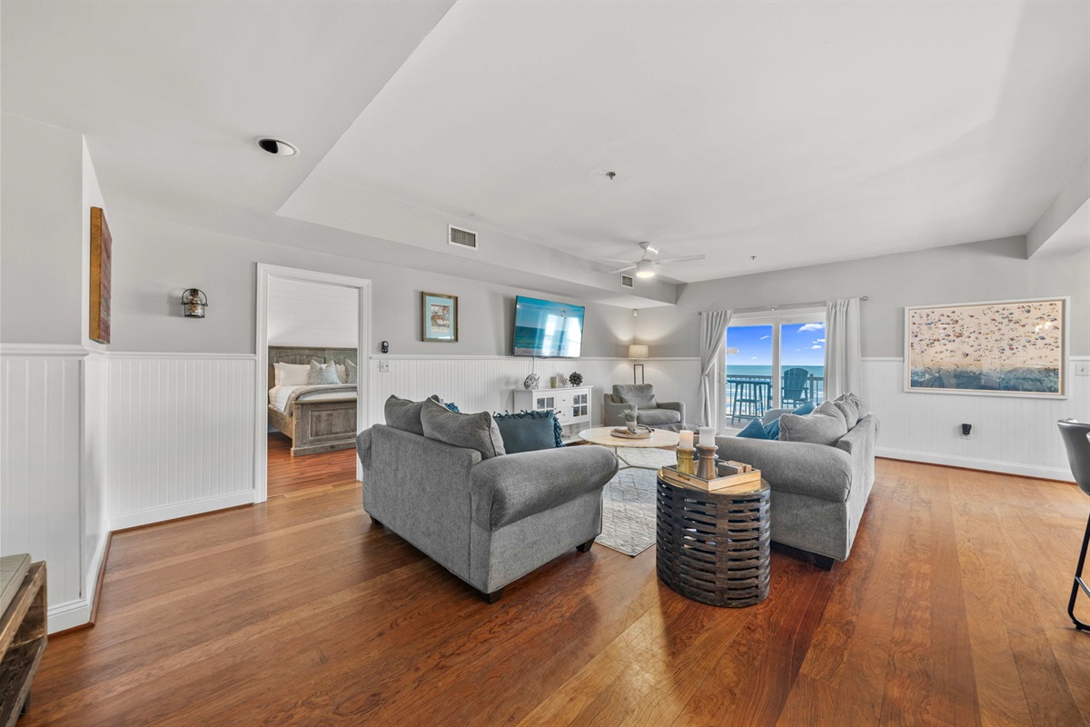 Living room  | Morning Sunrise | 302 Oceanview | 1116 Ocean Blvd, Isle of Palms, SC | IOP Escapes