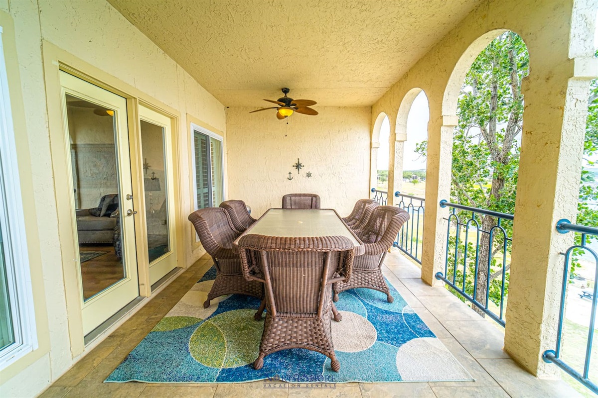Large Dining Table on Patio