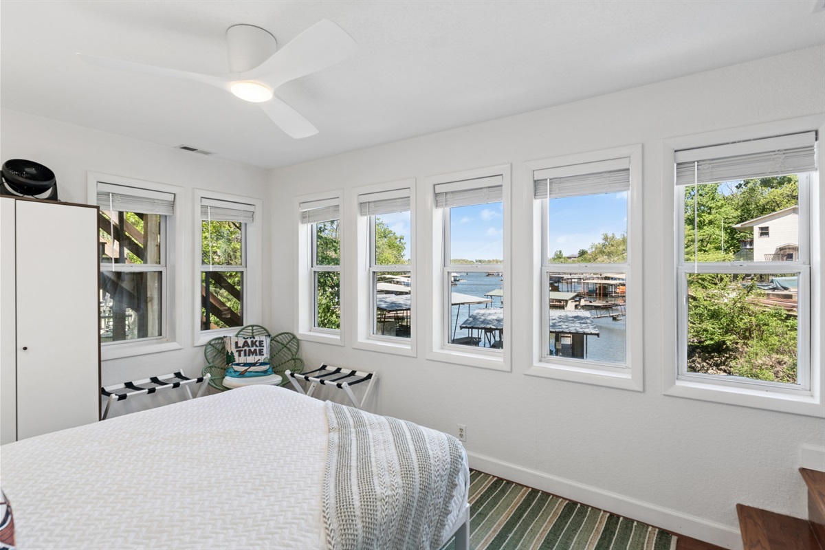 Wake up to natural light pouring in through the windows.