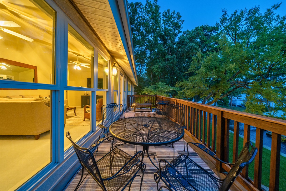 Evenings on the balcony with string lights and peaceful tree views &mdash; pure magic.