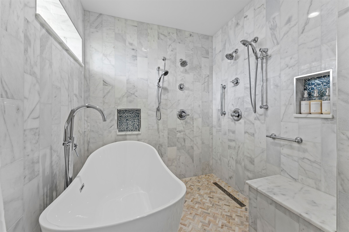 Relax in the soaking tub in the Sunset Suite bathroom