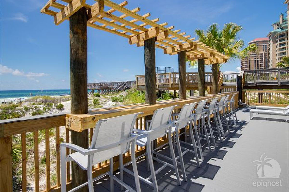 Private beach boardwalk access exclusive to Beachside 1 guests