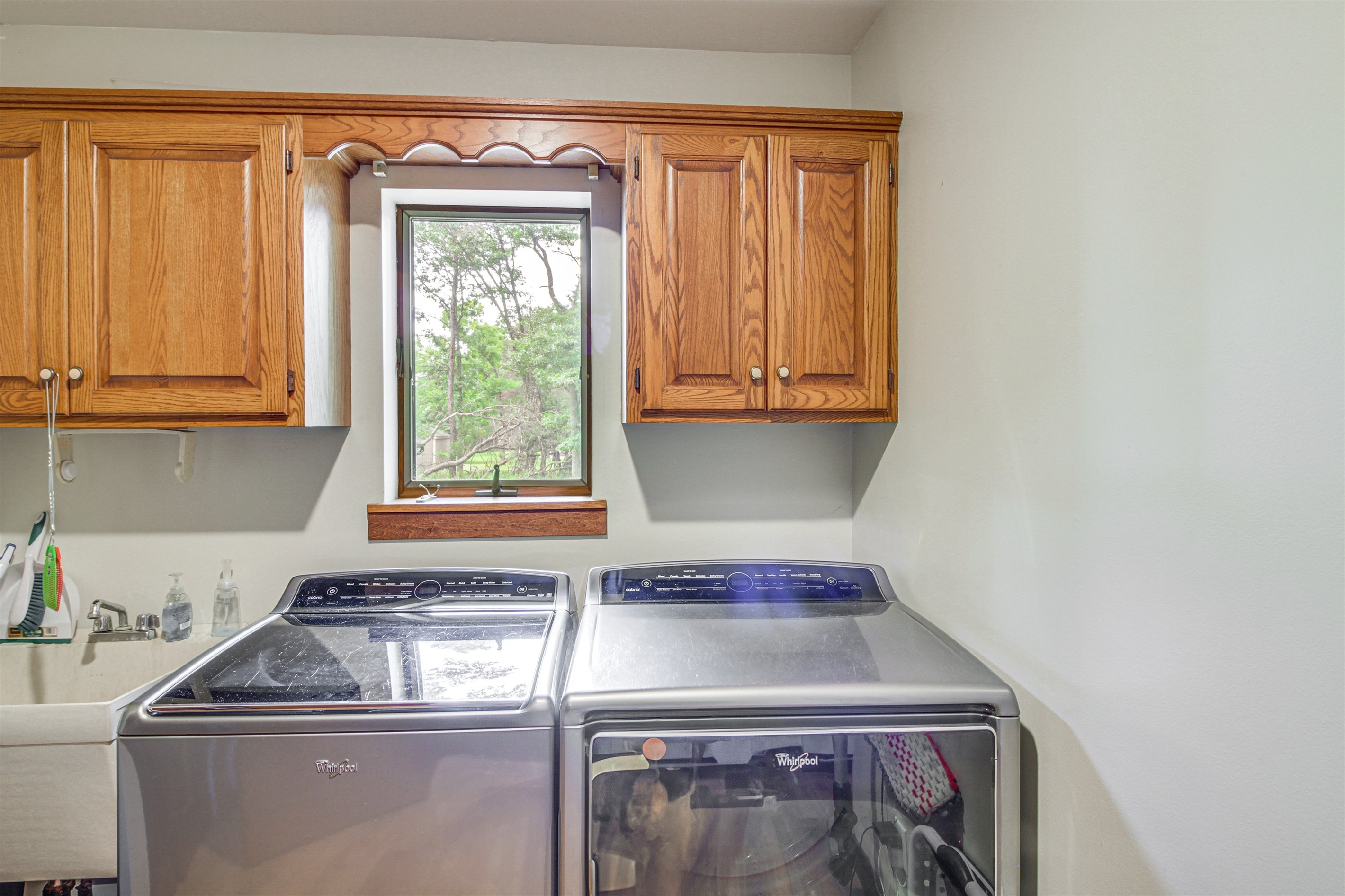 Full-size washer and dryer available for guest use