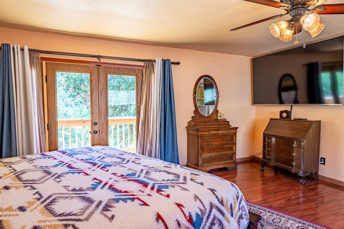 Master Bedroom with 82 inch TV