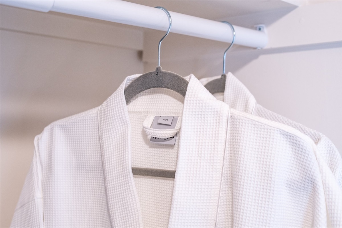 Soft robes in each closet!