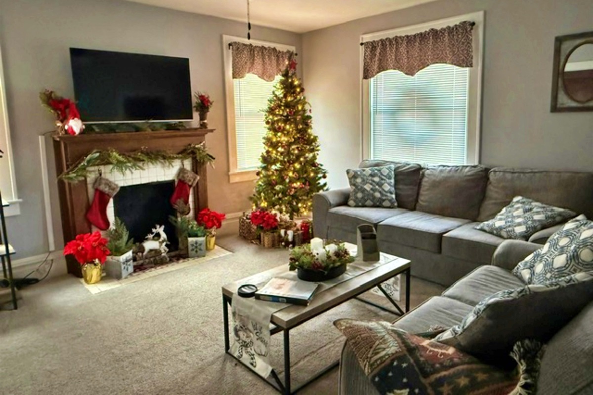 We enjoy decorating the home for the holidays!