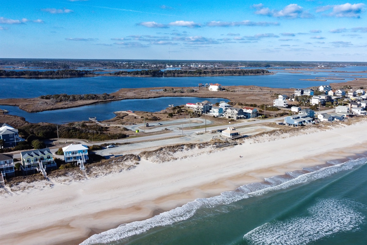 North Topsail Beach at low tide
