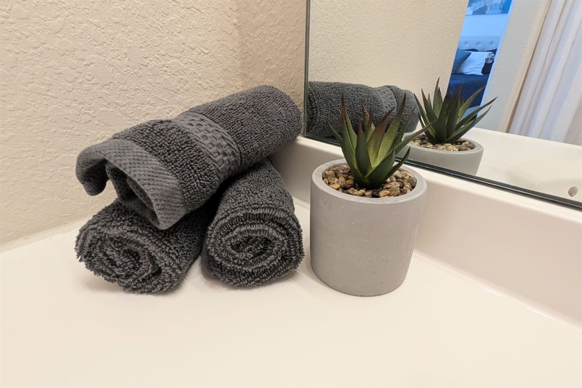 Linens provided for all guests. 