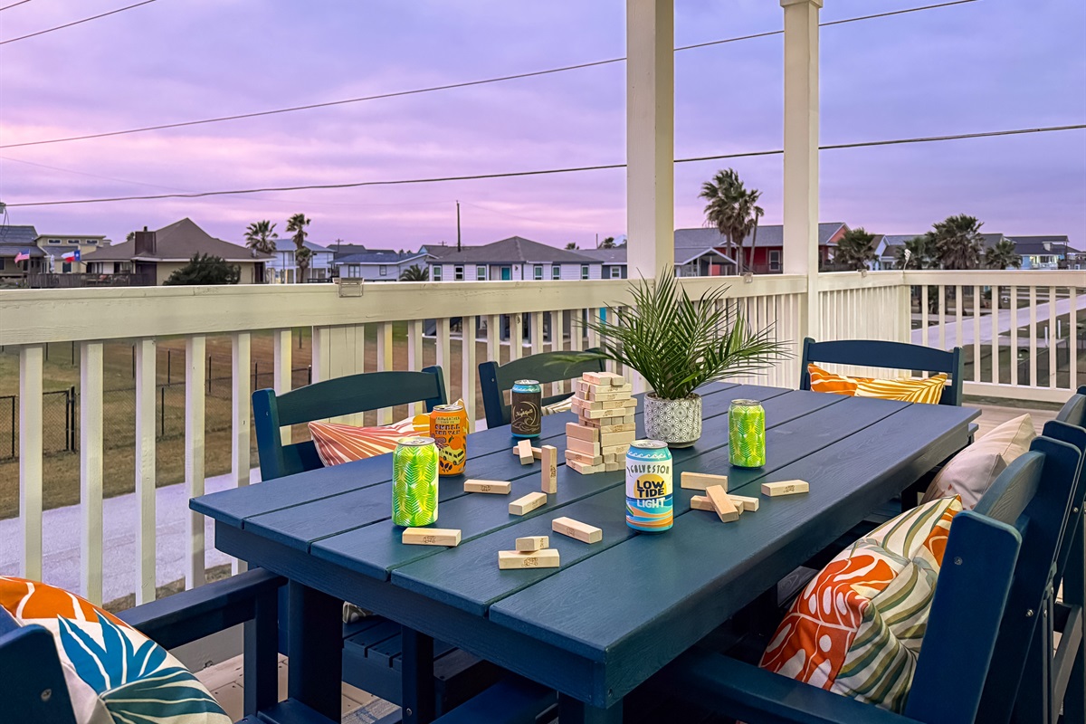 Break out a game for some friendly competition after the sun goes down.