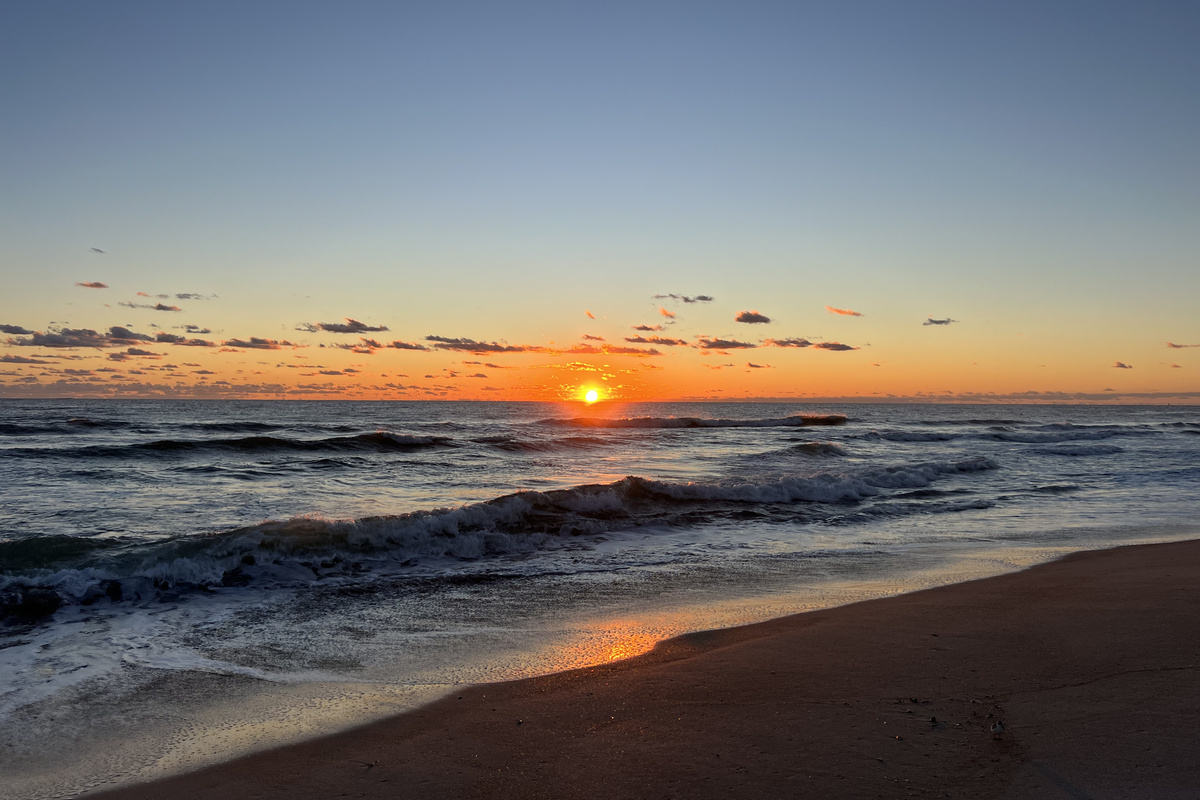 Sunrise walks along the beach are the perfect start to a day. 