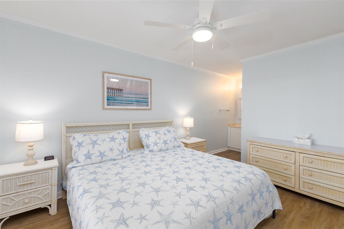 King-size bed in Master bedroom