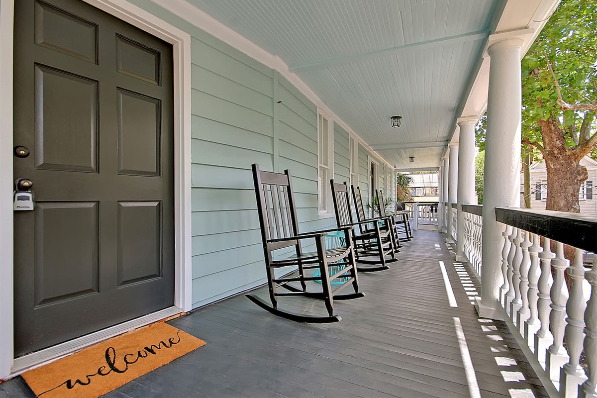 Relax on the spacious porch