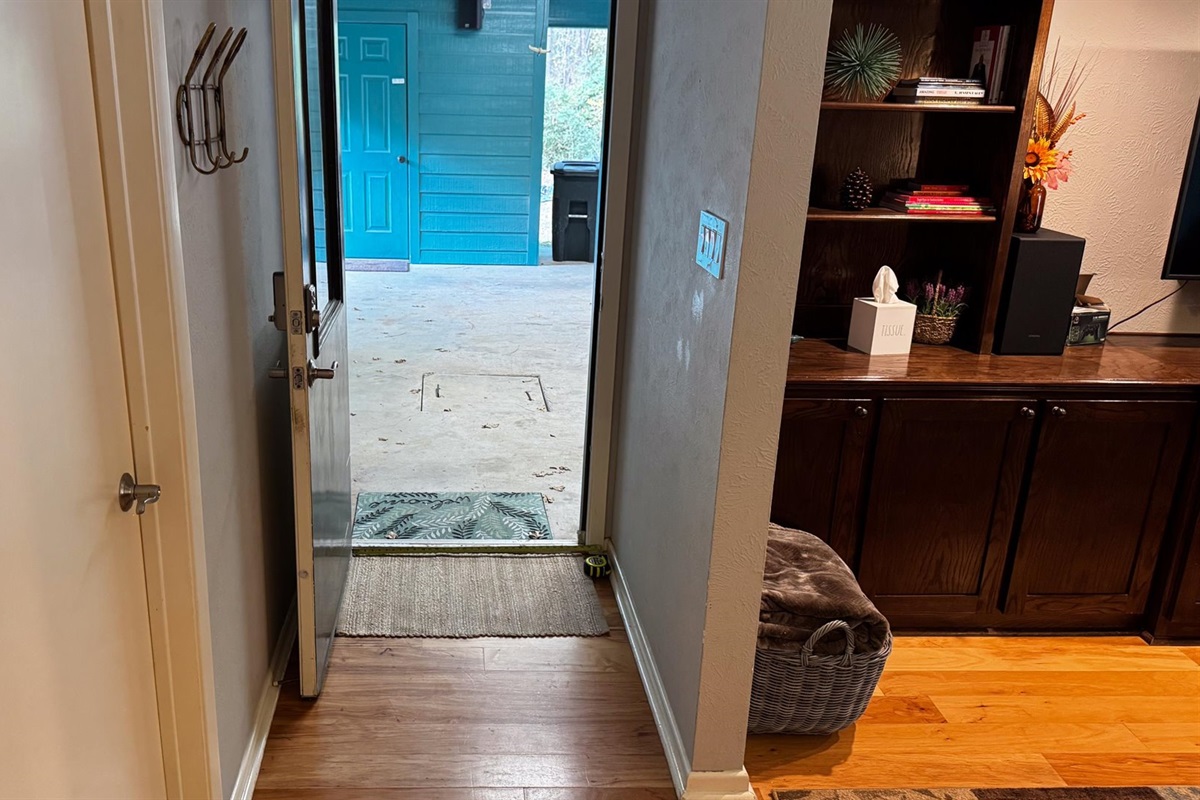 From the carport into the house. Zero step.