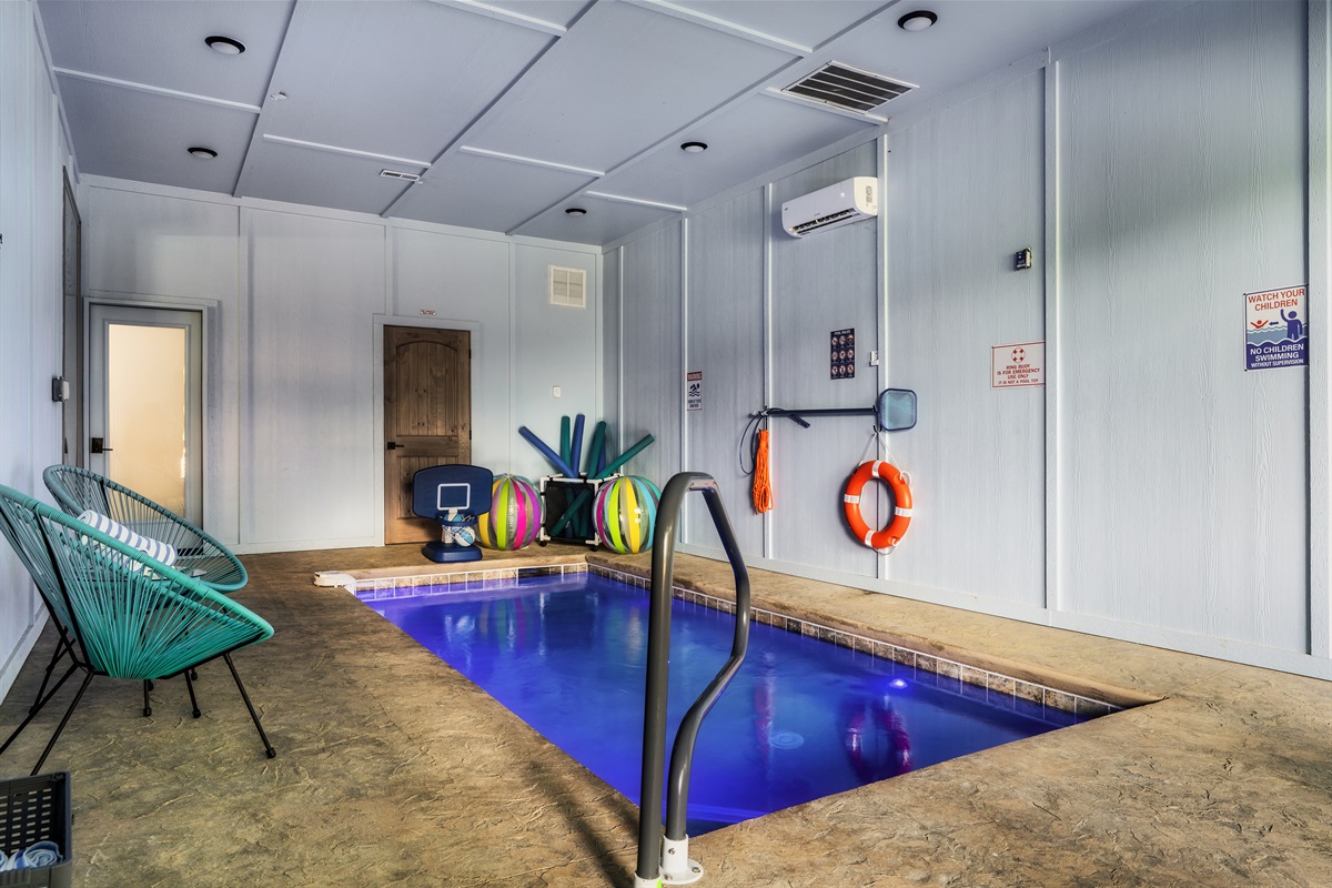 Spacious indoor pool, perfect for year-round enjoyment