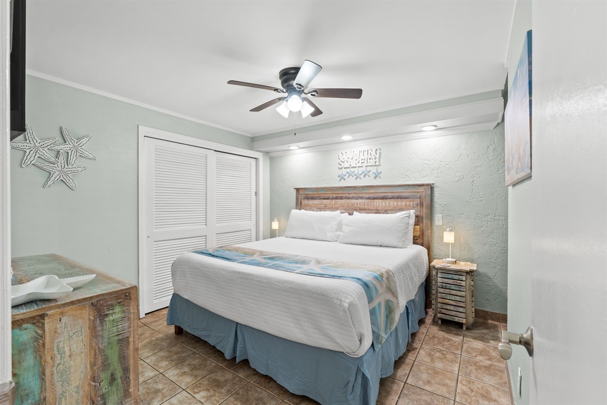 Bedroom 2 with King Sized Bed and Private Access to Bathroom