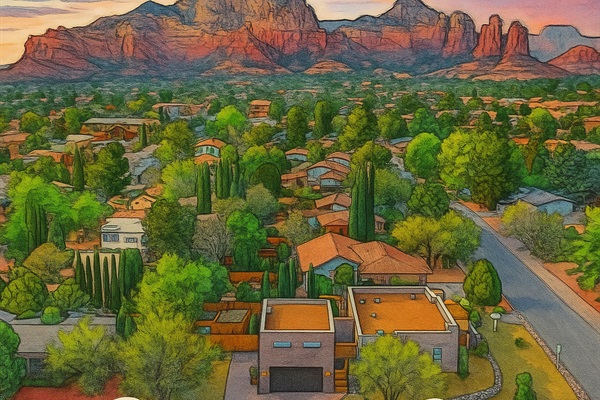 {Pricky Pear} Sedona's spa desert retreat with room for 8 guests, Sauna, and Hot Tub.