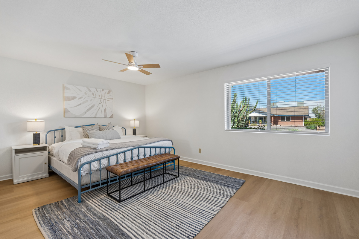 Ahhh - the primary suite - a large, comfortable room with a king bed is the ultimate place to rest and recharge.
